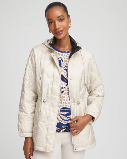 Chico's Zenergy® Water-Resistant Quilted Anorak Jacket