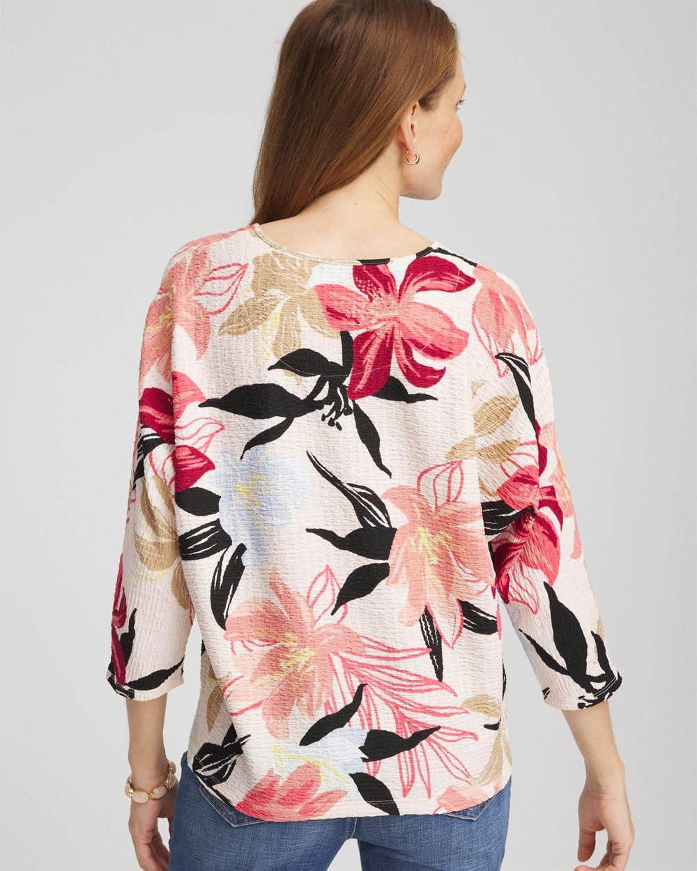 Chico's Textured Tapered Dolman Top