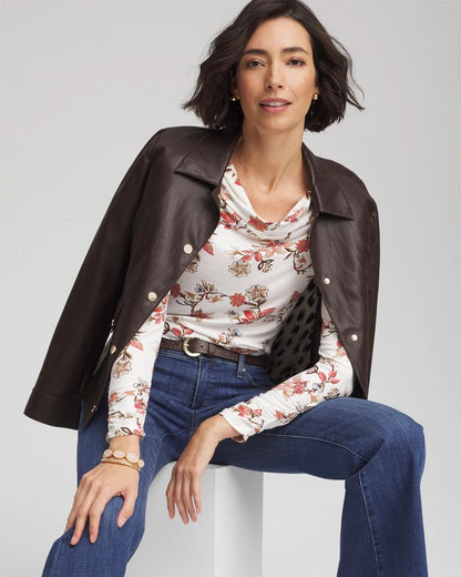 Chico's Touch of Cool™ Long-Sleeved Cowlneck Tee