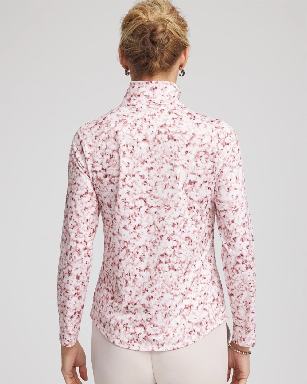 Chico's Zenergy® UPF Printed Zip-Front Pullover