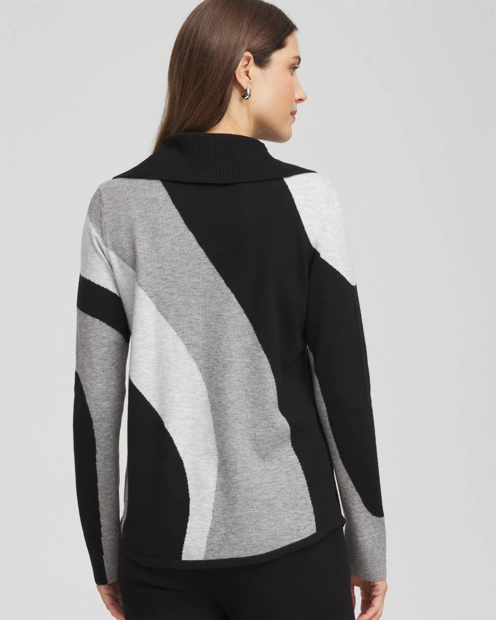 Chico's Zenergy® Luxe Intarsia Cowlneck Top