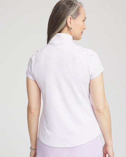 Chico's Zenergy® Striped UPF Short-Sleeve Top