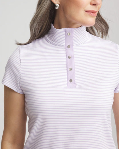 Chico's Zenergy® Striped UPF Short-Sleeve Top