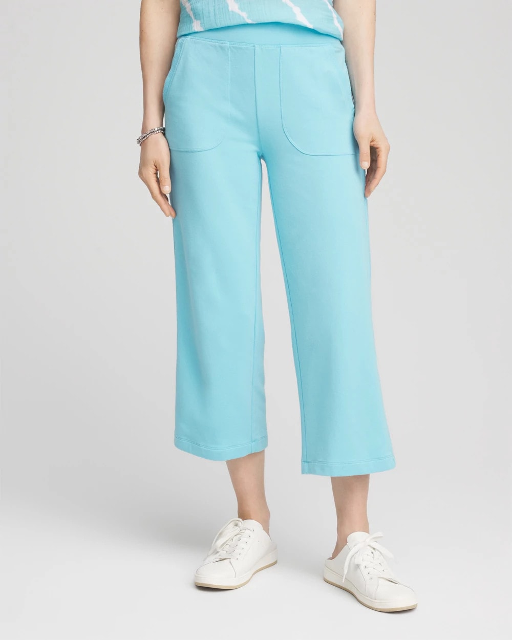 Chico's Zenergy® French Terry Gauze-Inset Cropped Pants