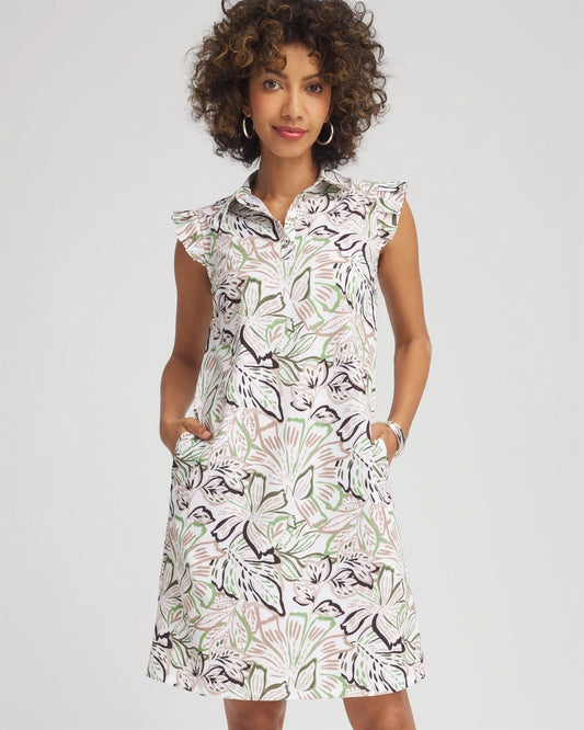 Chico's Zenergy® UPF Knit Floral Polo Dress