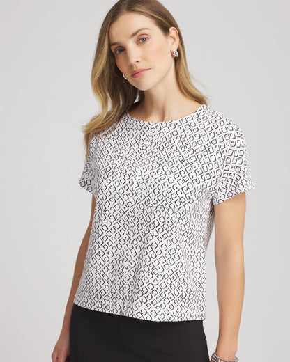 Chico's Zenergy® UPF Geo-Print Dolman Top