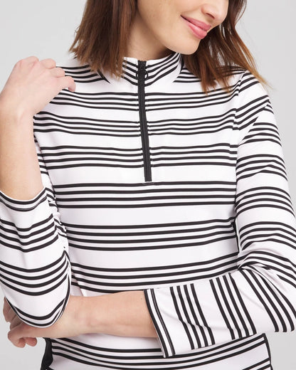 Chico's Zenergy® UPF Stripe Long Sleeve Top