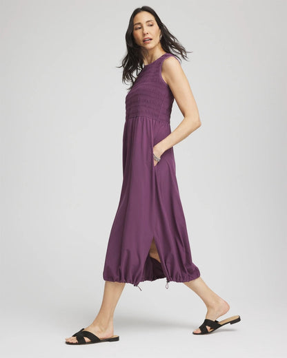 Chico's Zenergy® UPF Smocked Midi Dress