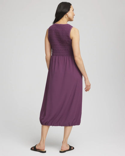 Chico's Zenergy® UPF Smocked Midi Dress
