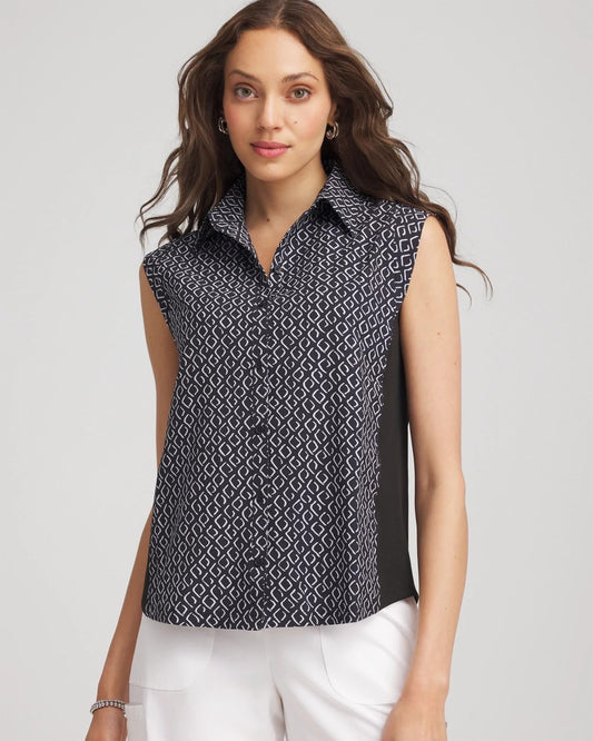 Chico's Zenergy® UPF Geo-Print Shirt