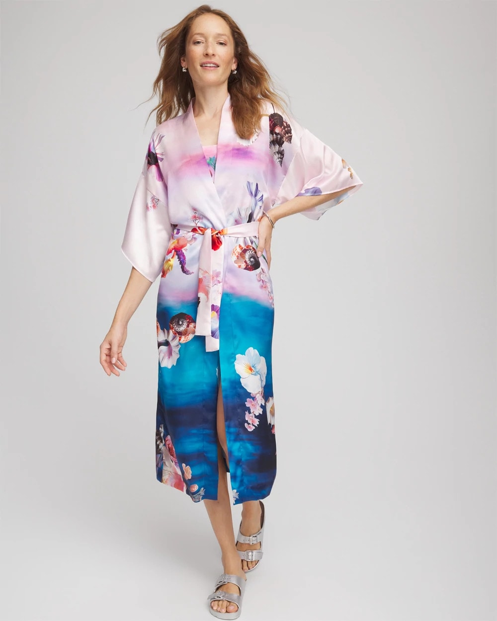 Chico's Gottex Under The Sea Kimono