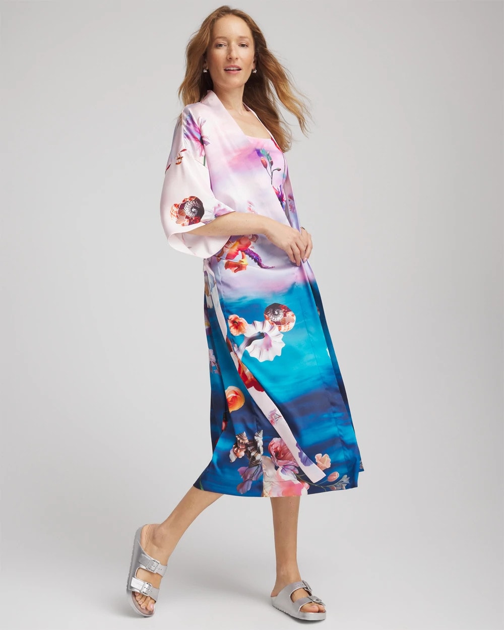 Chico's Gottex Under The Sea Kimono