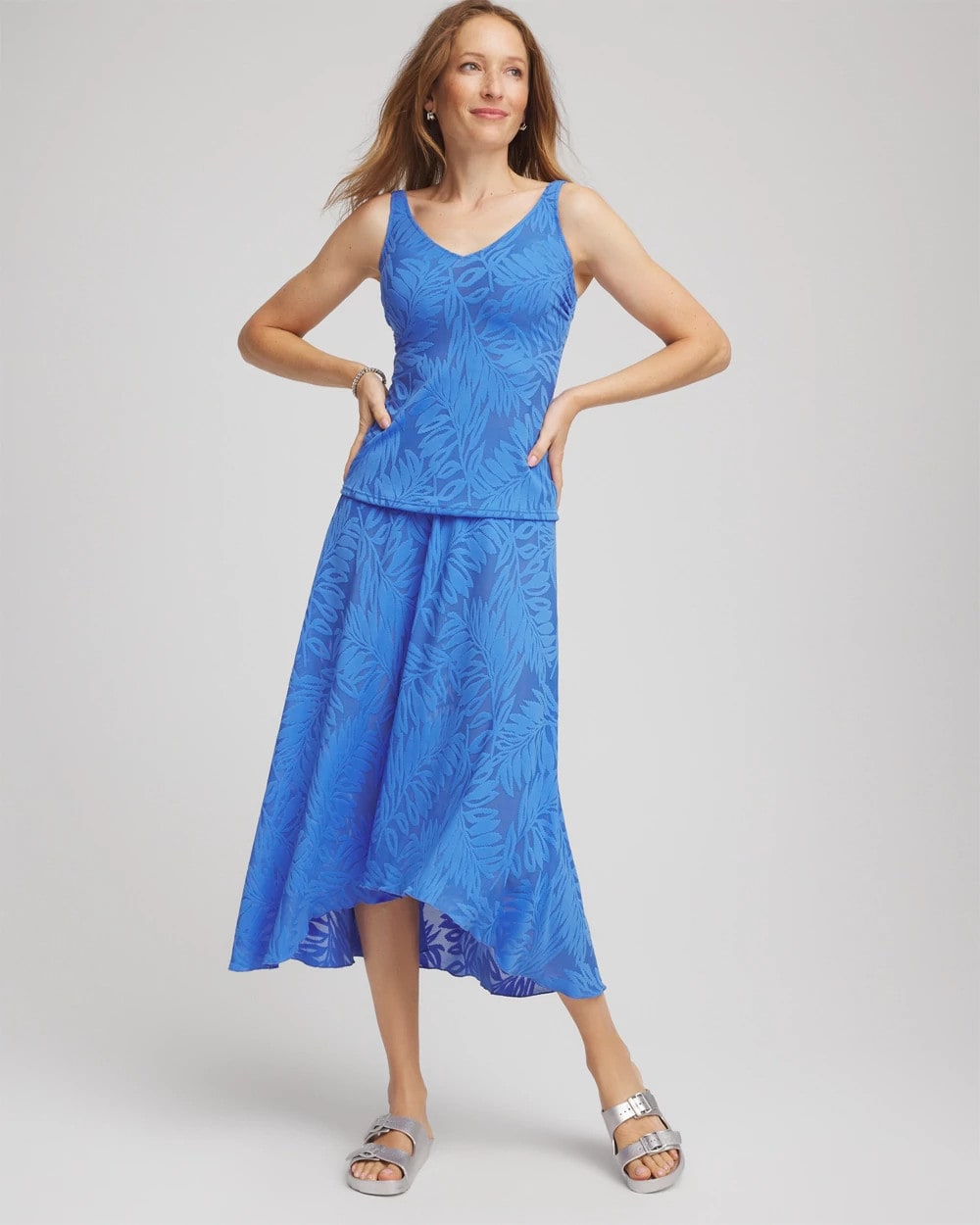 Chico's Gottex Skyfall Lace Long Skirt