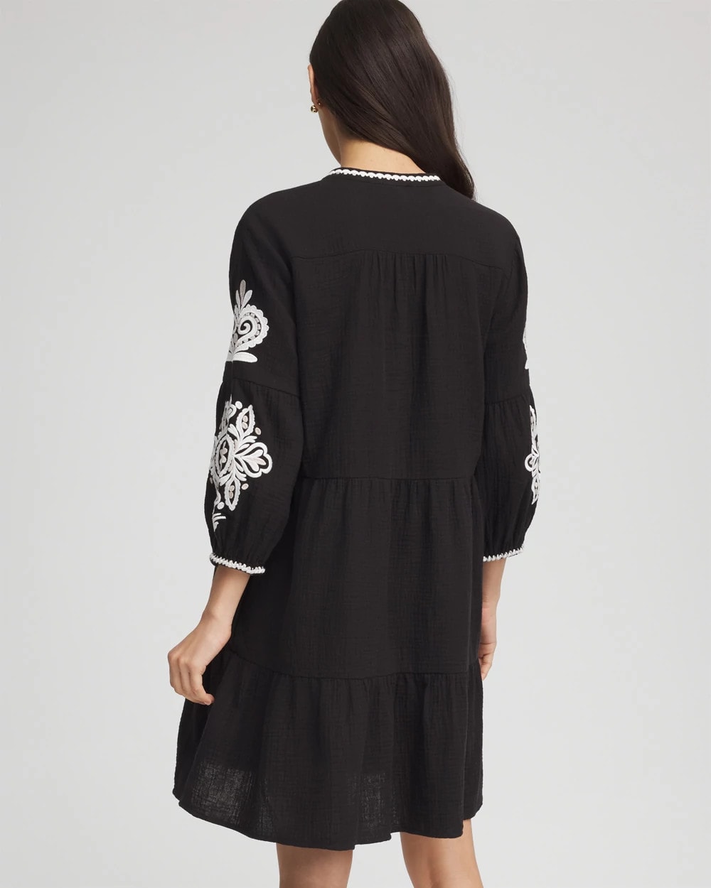 Chico's Woven Embroidered Swim Cover-Up