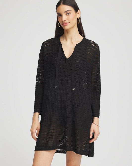 Chico's Chico's Tie-Front Beach Swimsuit Cover-Up