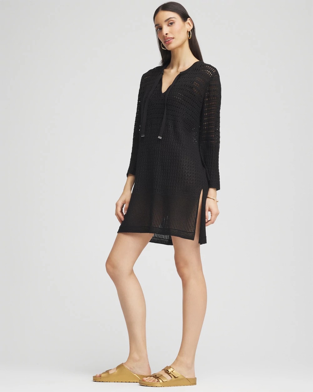 Chico's Chico's Tie-Front Beach Swimsuit Cover-Up