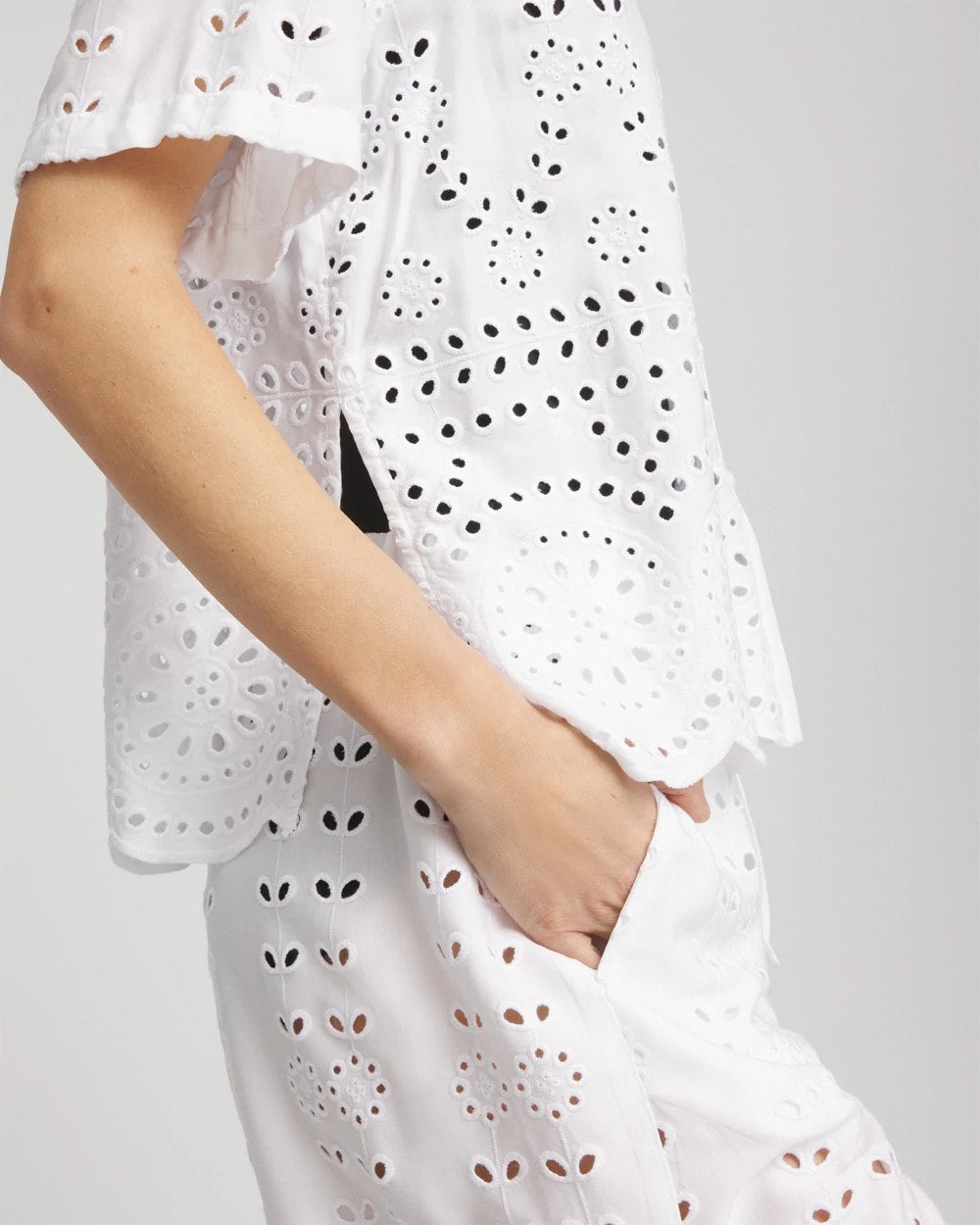 Chico's Swimsuit Cover-Up Short and Shirt Set