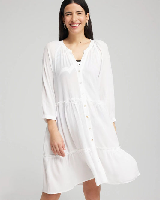 Chico's Button Front Swim Coverup