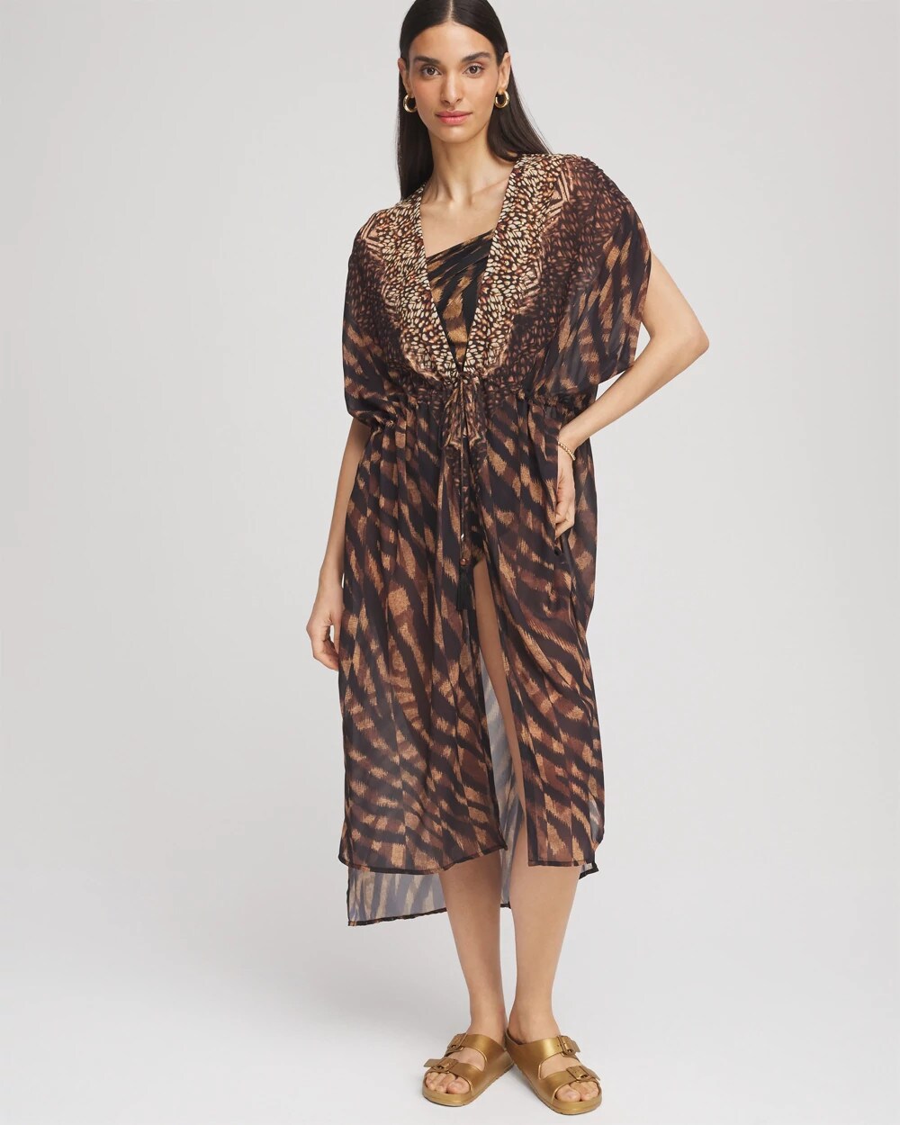 Chico's Miraclesuit® Raya De Safari Kimono Cover-Up