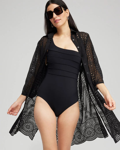 Chico's Shirt Dress Swim Coverup