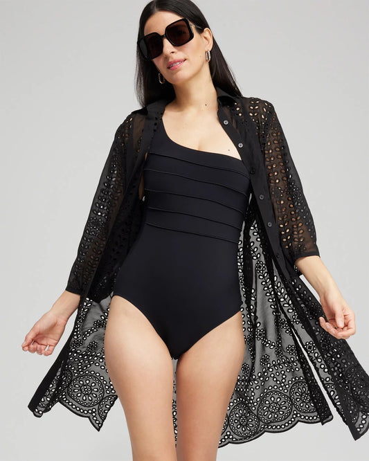 Chico's Shirt Dress Swim Coverup