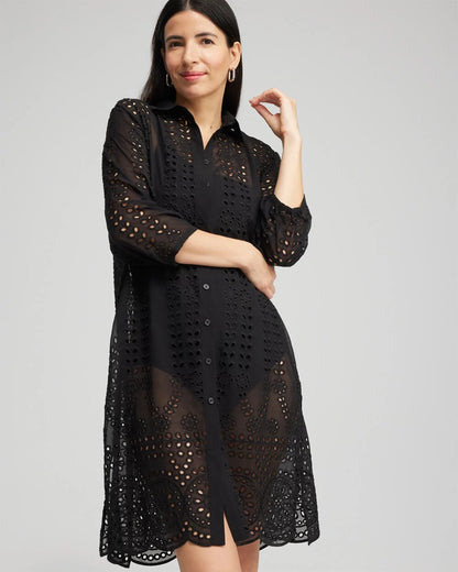 Chico's Shirt Dress Swim Coverup