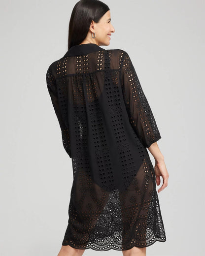 Chico's Shirt Dress Swim Coverup