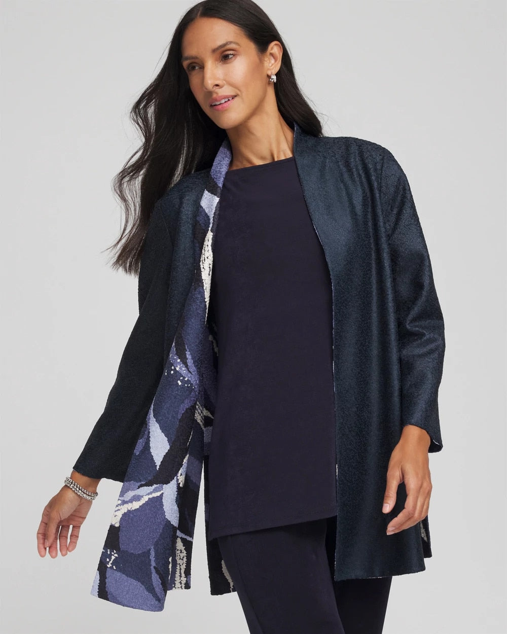 Chico's Travelers™ Wave Reversible Crushed Jacket