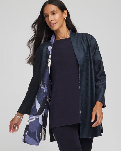 Chico's Travelers™ Wave Reversible Crushed Jacket