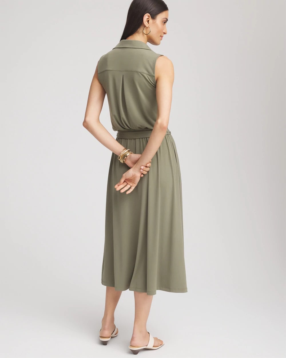 Chico's Travelers™ Knit Sleeveless Shirtdress