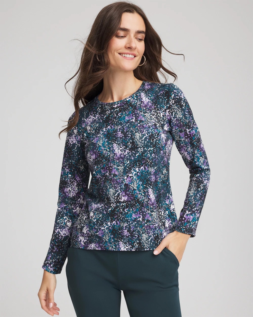 Chico's Zenergy® Soft Brushed Scattered Top