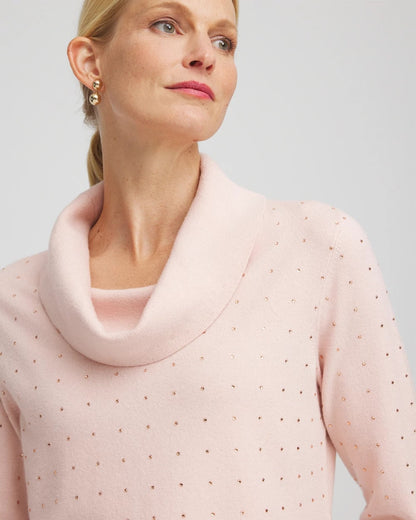 Chico's Zenergy® Luxe Diamante Cowlneck Tunic