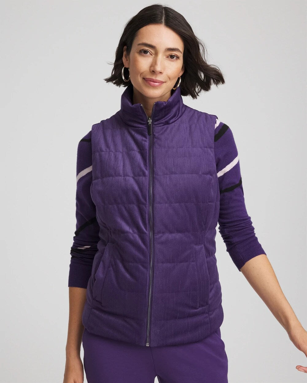 Chico's Zenergy® Reversible Velvet Puffer Vest
