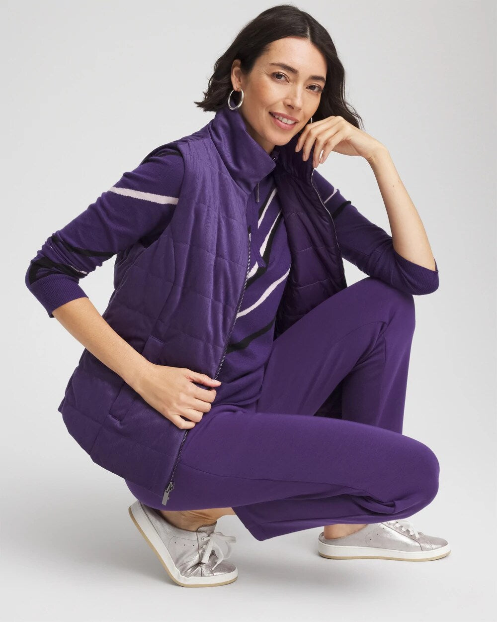 Chico's Zenergy® Reversible Velvet Puffer Vest