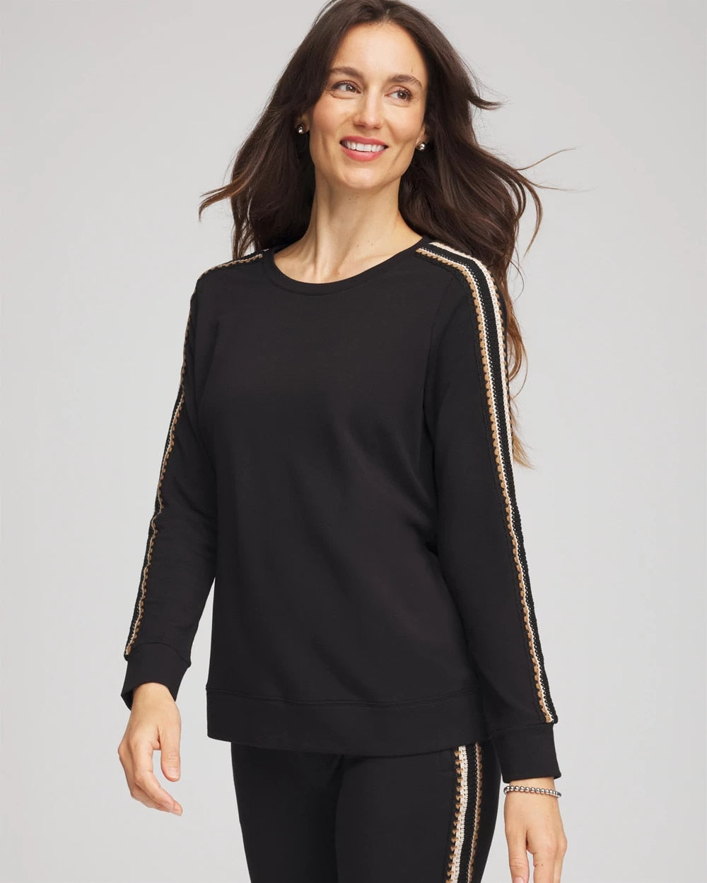 Chico's Zenergy® Lattice-Trim Pullover Top