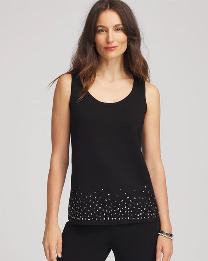 Chico's Travelers™ Embellished Scoopneck Tank