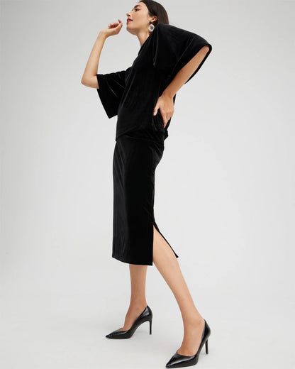 Chico's Travelers™ Velvet Midi Skirt