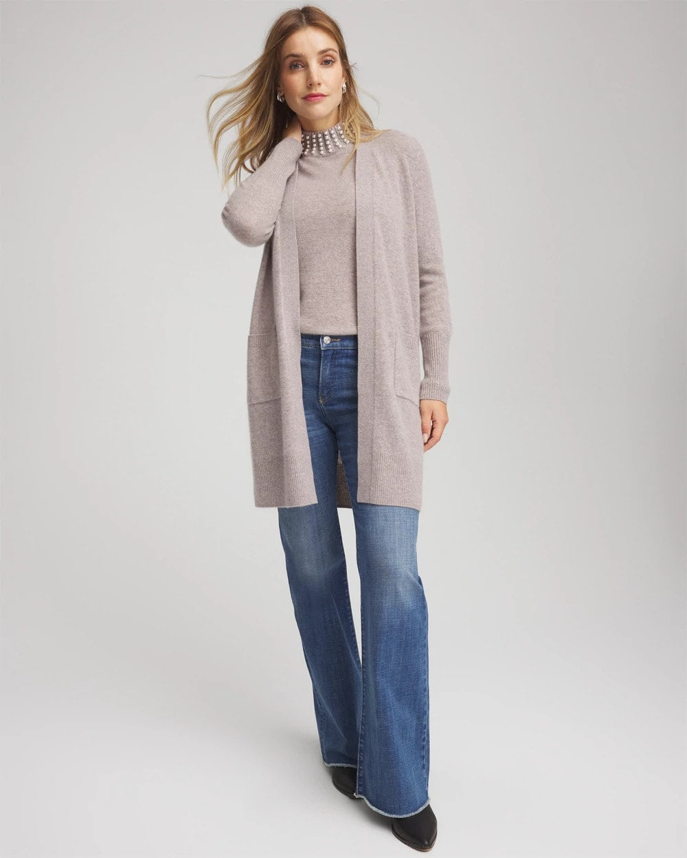 Chico's Cashmere Duster Cardigan
