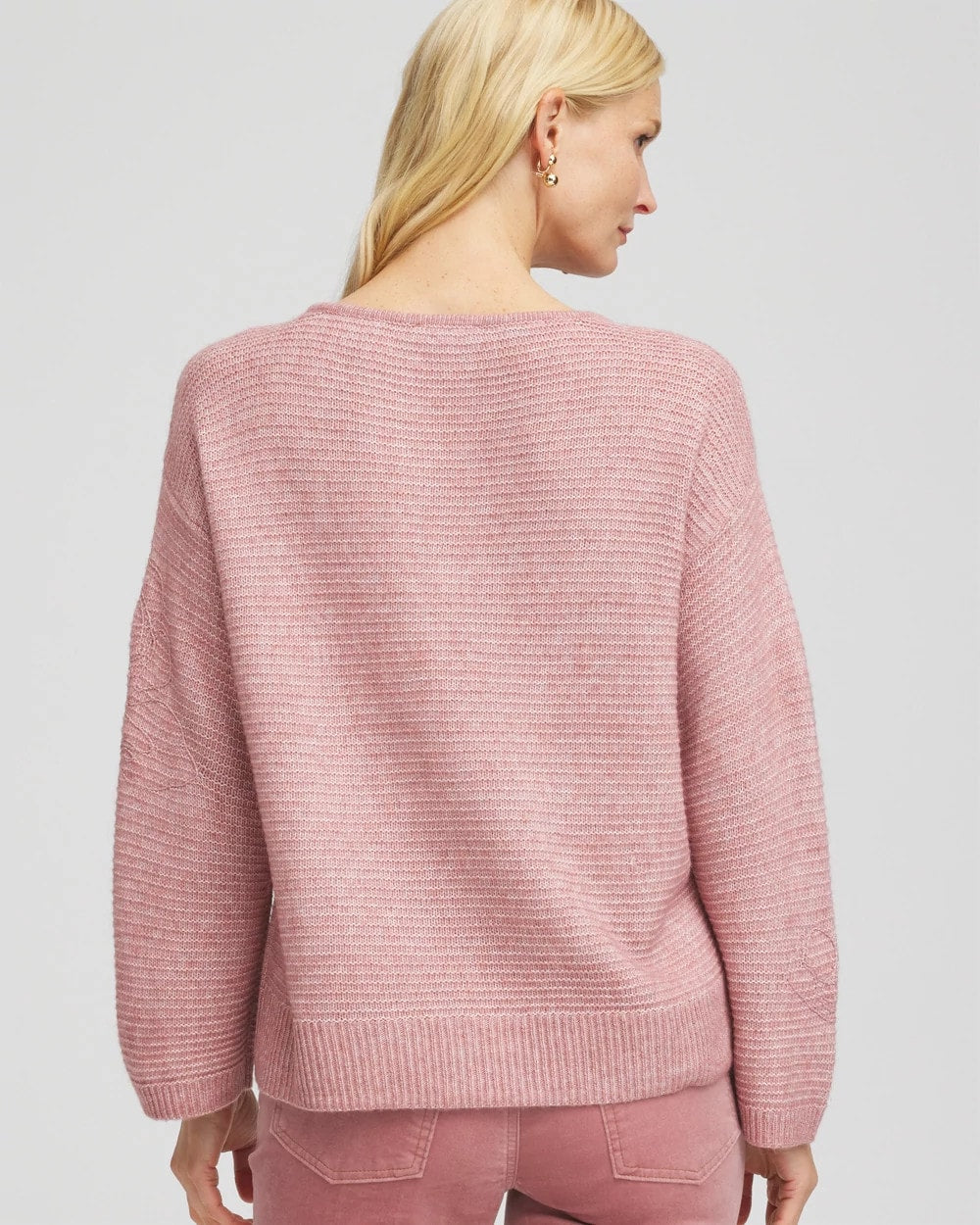 Chico's Tonal Embroidered Boatneck Pullover Sweater