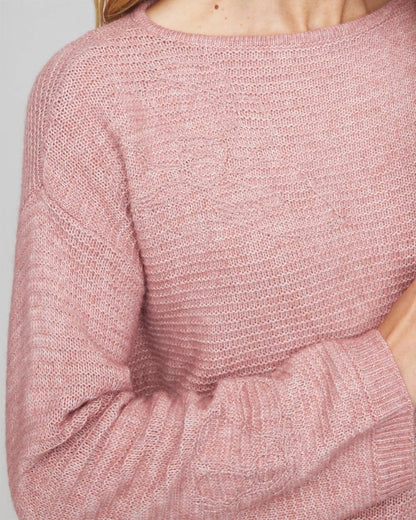 Chico's Tonal Embroidered Boatneck Pullover Sweater