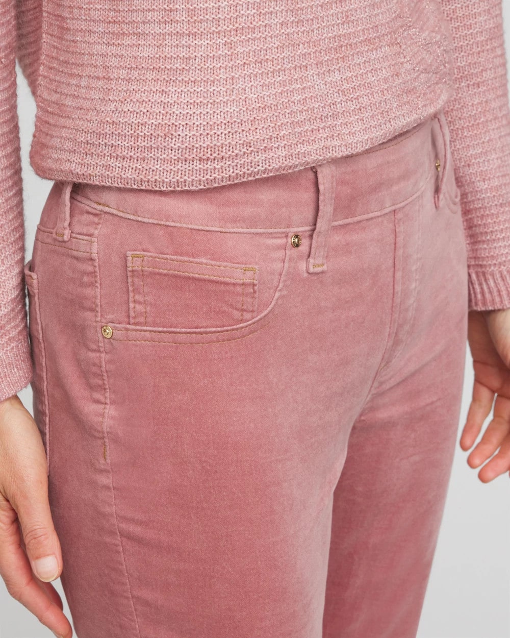 Chico's Velveteen Pull-On Flared Jeans