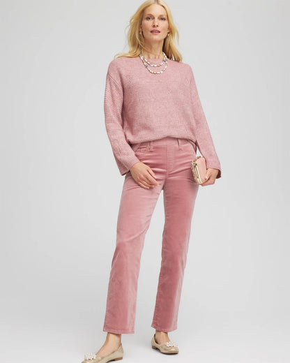 Chico's Velveteen Pull-On Flared Jeans
