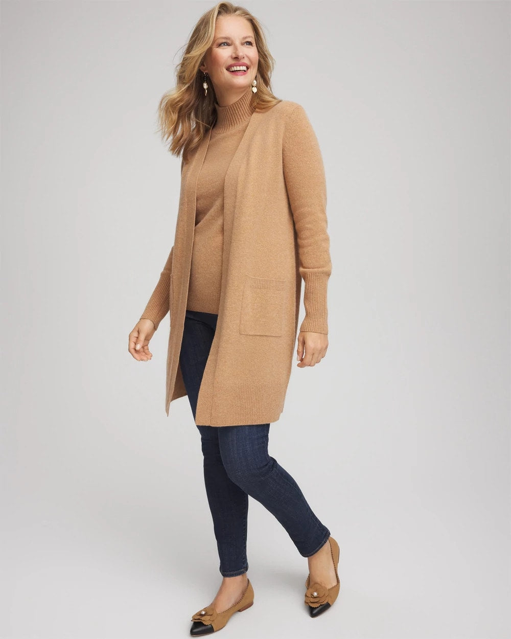 Chico's Cashmere Duster Cardigan