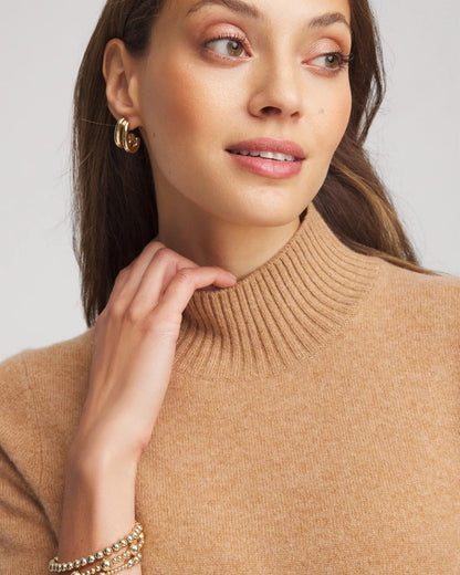Chico's Cashmere Elbow-Sleeve Sweater