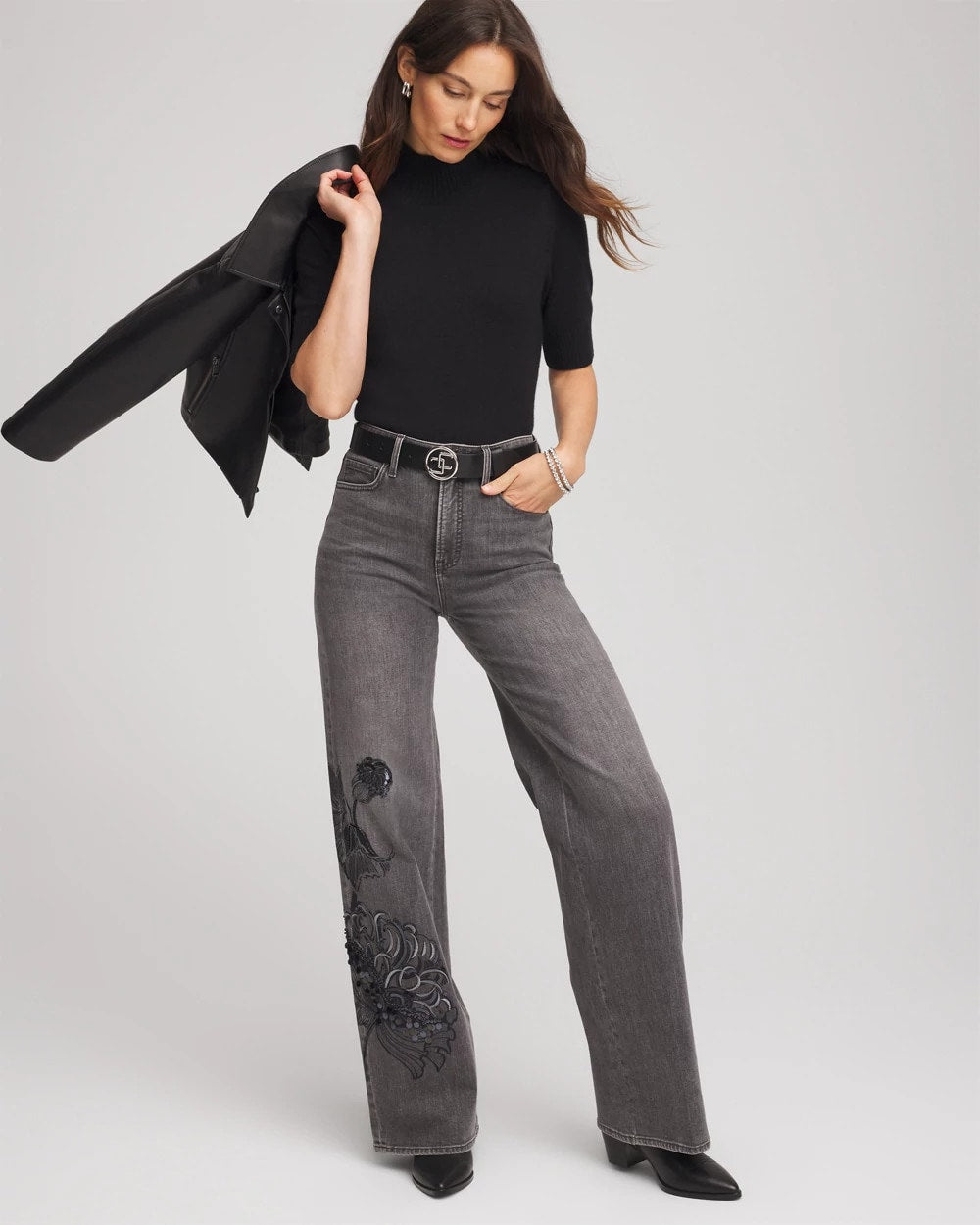 Chico's Cashmere Elbow-Sleeve Sweater