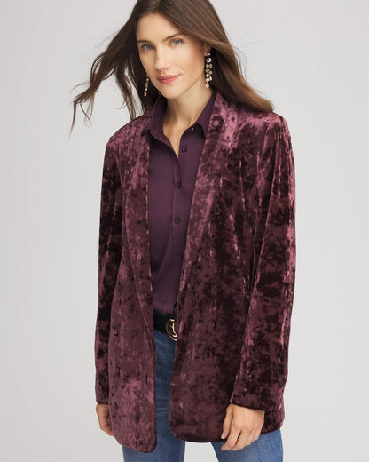 Chico's Crushed Velvet Blazer