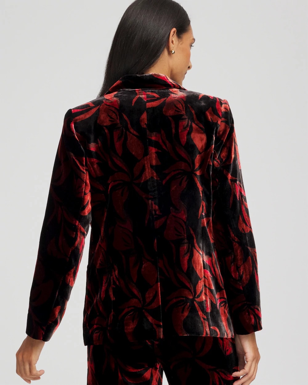 Chico's Velvet Printed Blazer