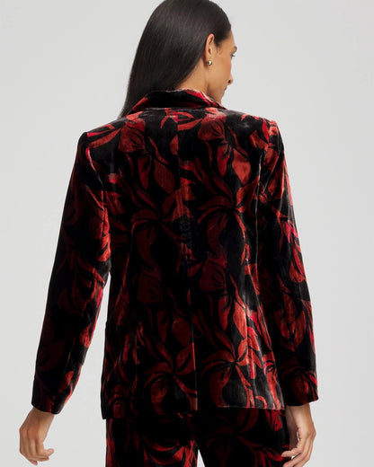 Chico's Velvet Printed Blazer