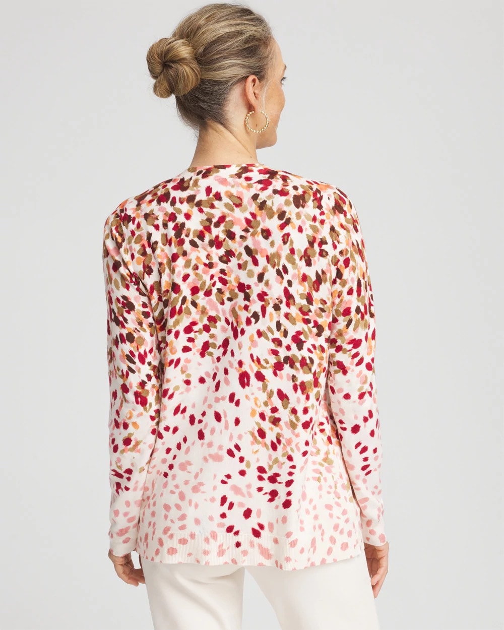 Chico's Ombré Printed V-Neck Cardigan