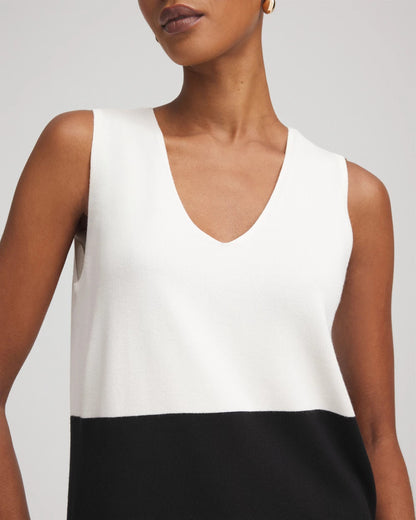 Chico's Colorblock V-neck Sweater Tank